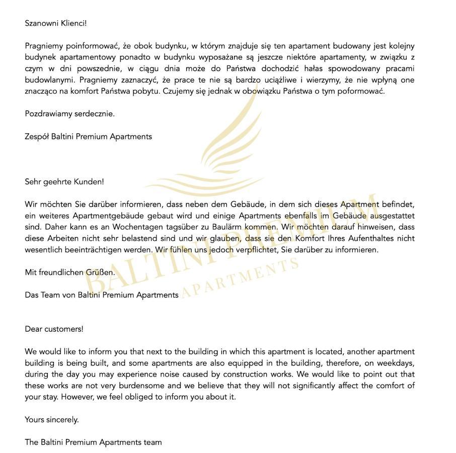 Baltini Premium Apartament Baltic Marina Residence 科沃布热格 外观 照片